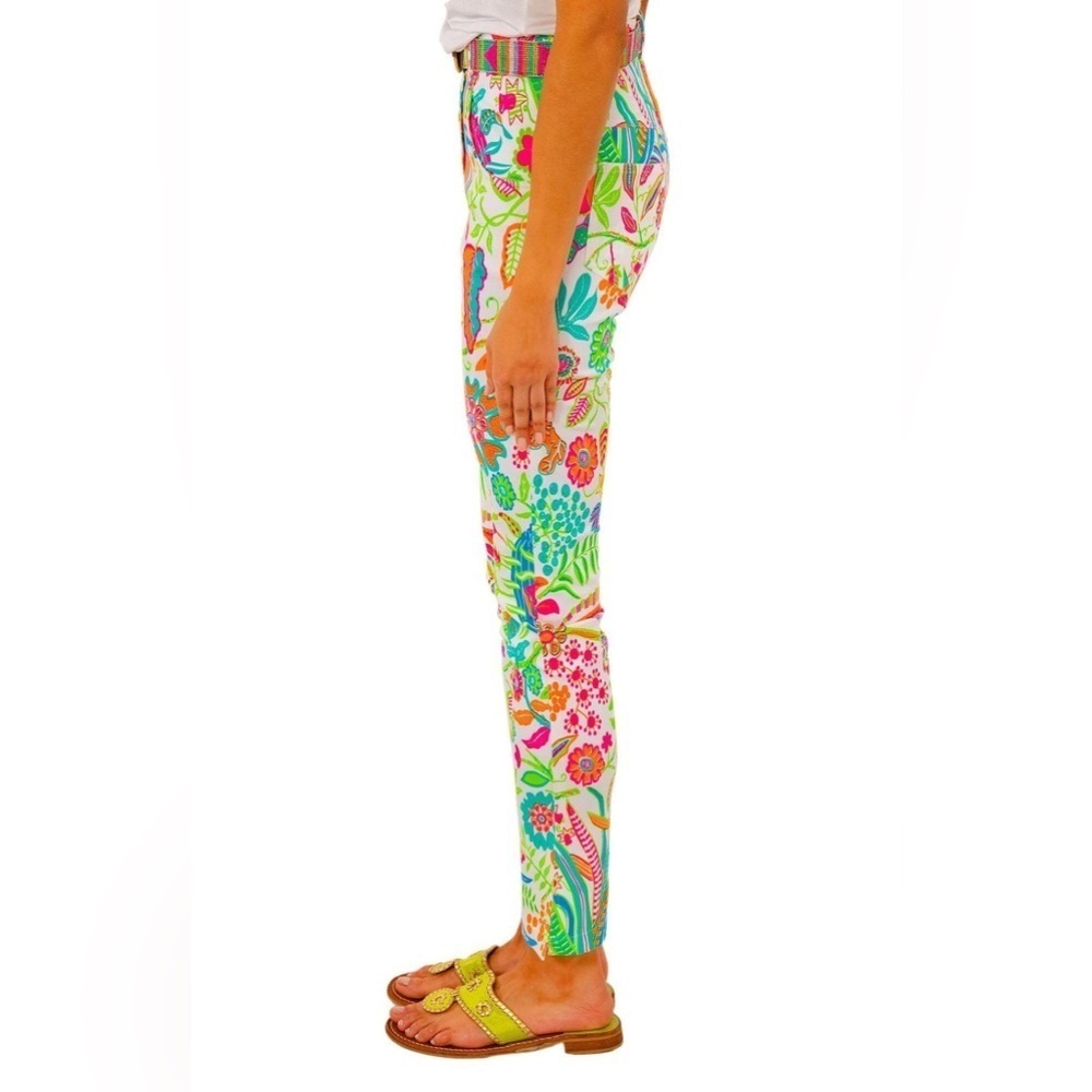 NWT Gretchen Scott Gripe Less Stretch Jeans Animal Kingdom Colorful Size 0/2 - Picture 11 of 13